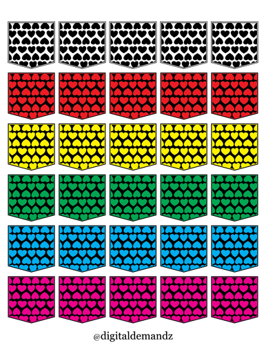 Hart vector stickers